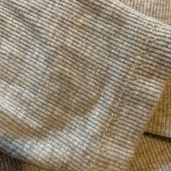 Grey Ribbed Fitted Long Sleeve - Picture 2 of 2